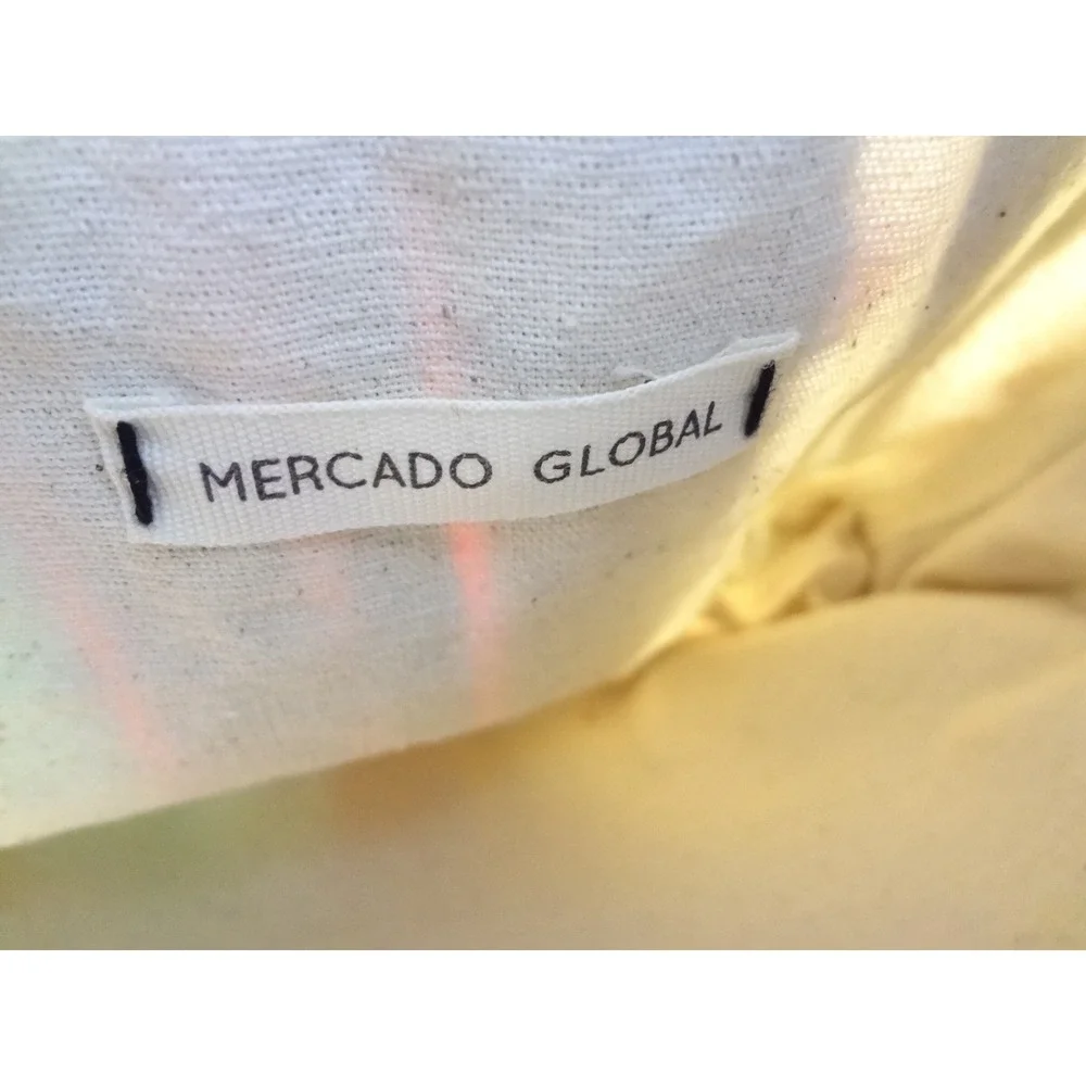 Mercado Global Crossbody Bag Small Multi Color Excellent Striped Tassel